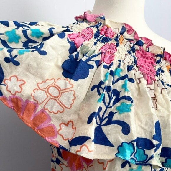 NEW RACHEL Rachel Roy Floral Ruffled One Shoulder Top US M - Picture 4 of 6